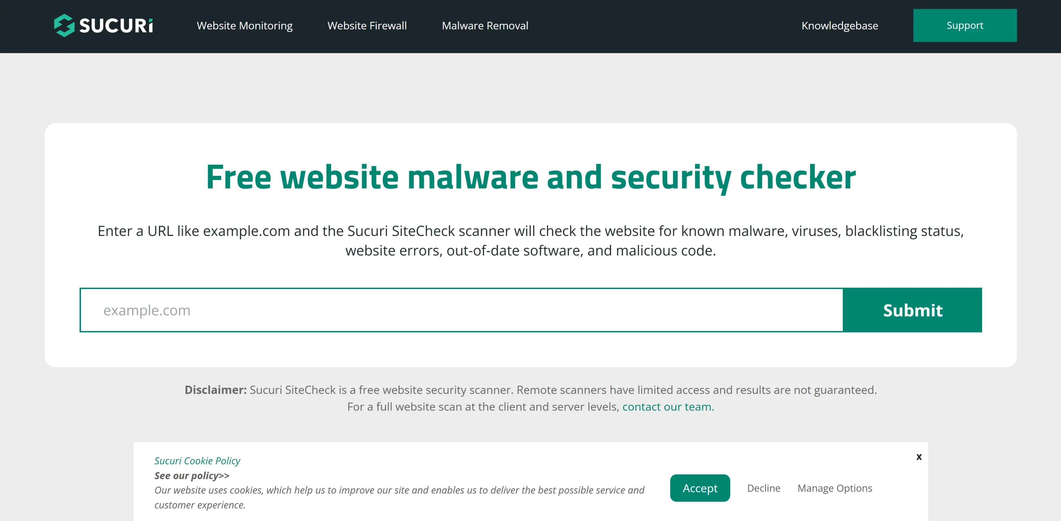 Security Checker Malware Scan