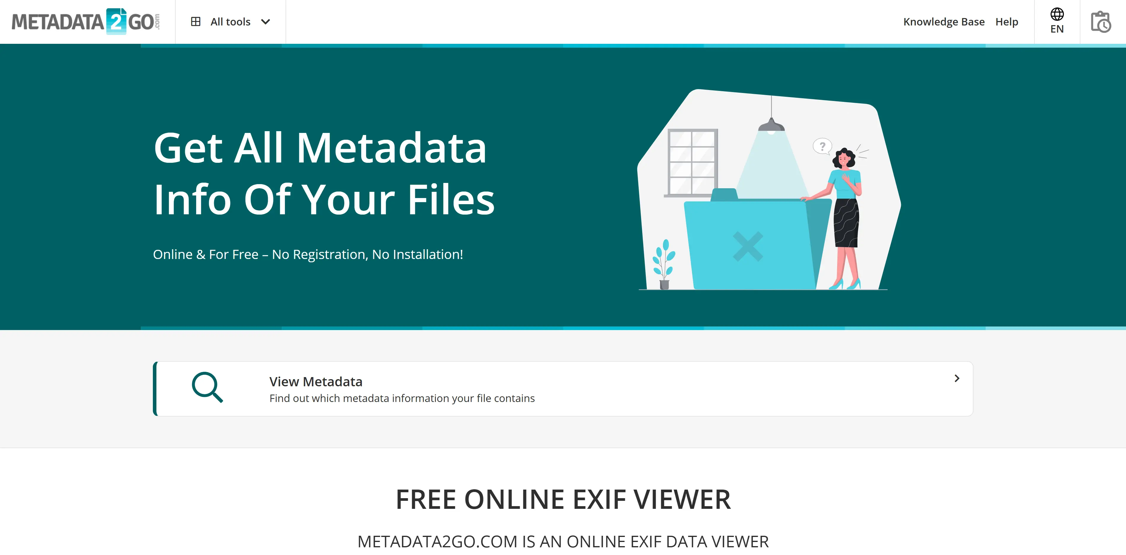 Check files for metadata info
